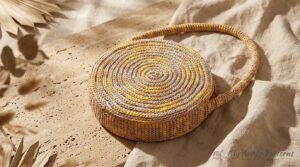 Round Spiral Crossbody Crochet Bag Pattern Free: Surface Slip-Stitch Circle Purse