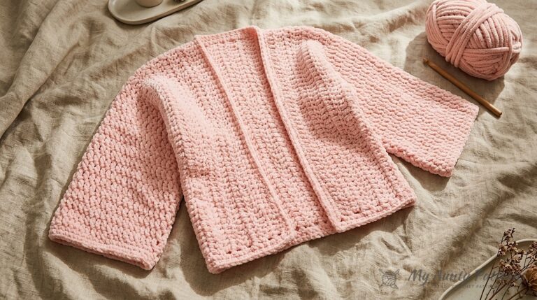 Cozy Oversized Chenille Crochet Cardigan Pattern Free: Side-to-Side Jacket (XS to 5XL)