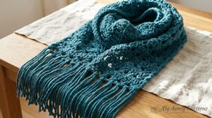 Crossing Paths Crochet Super Scarf Pattern Free: Chunky Crossed-Stitch Wrap with Fringe