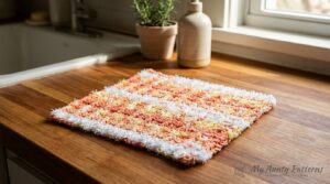 Scrubbing Waffle Cotton Crochet Dishcloth Pattern Free: Post-Stitch Kitchen Cloth