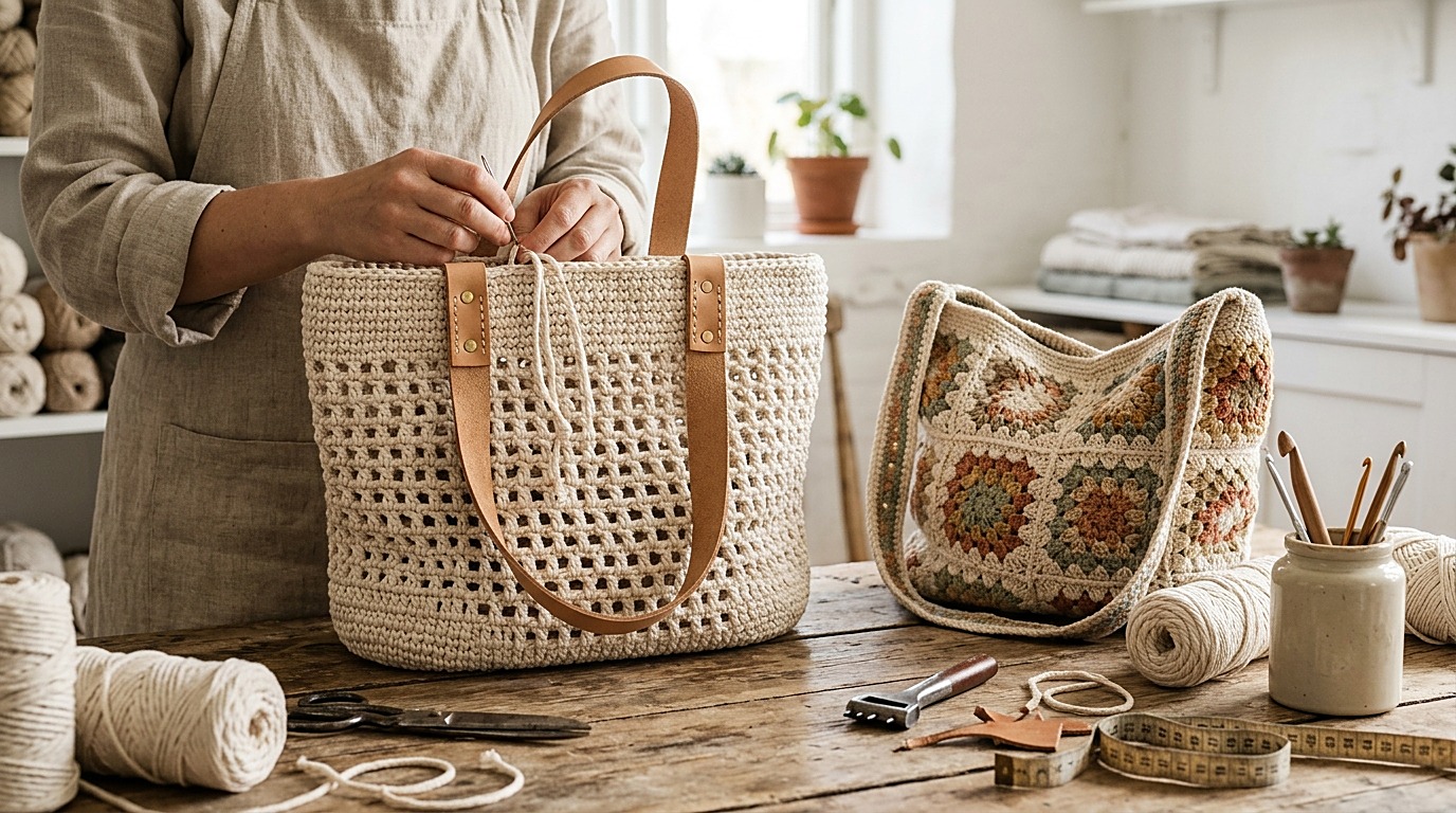 Boho Granny Square Crossbody Purse & Lining Tutorial